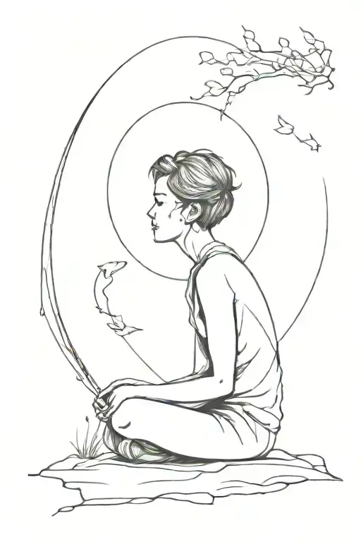 Loneliness tattoo design idea