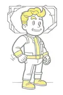 Fallout Vault Boy tattoo design idea