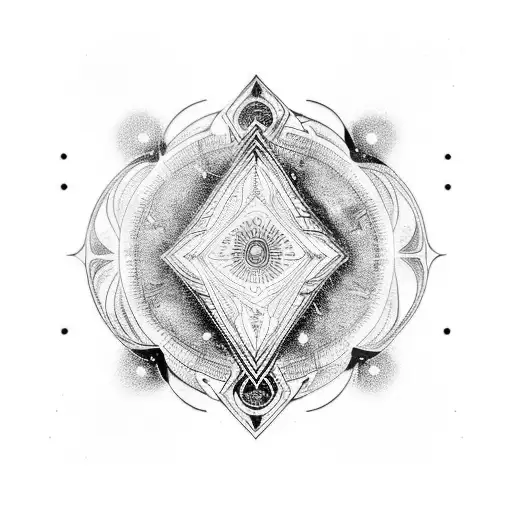 universe, number 6, intuition, manifest tattoo design idea