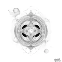 universe, number 6, intuition, manifest tattoo design idea