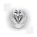 anonymous with fade  tattoo design idea