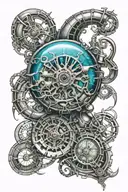 Aquarium tattoo design idea