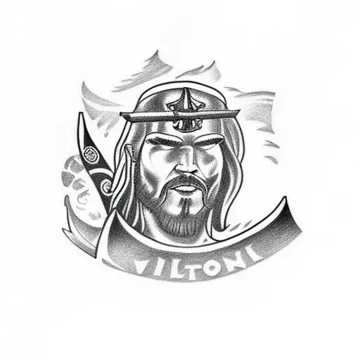 Pulp Fiction vikings tattoo design idea