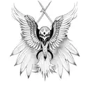 biblical seraphim tattoo design idea