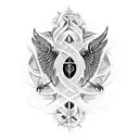 biblical seraphim tattoo design idea