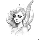 Sun and Moon tattoo design idea