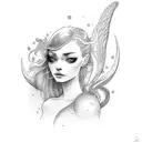 Sun and Moon tattoo design idea