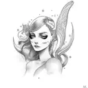 Sun and Moon tattoo design idea