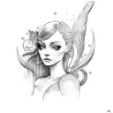 Sun and Moon tattoo design idea