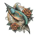 catch dream with background tattoo design idea