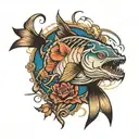 catch dream with background tattoo design idea