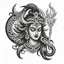 shiva kali tattoo design idea