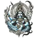 shiva kali tattoo design idea