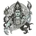 shiva kali tattoo design idea