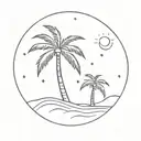 palm tree that says lonely and dreaming of the west coast tattoo design idea