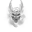 struggle with anger  tattoo design idea
