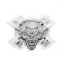 struggle of anger  tattoo design idea