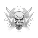 struggle of anger  tattoo design idea