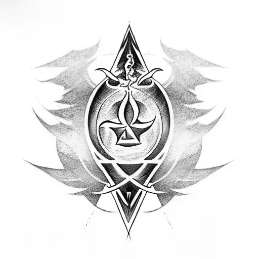 harry potter sleeve with deathly hallows sign tattoo design idea