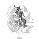 Mythical Journey,Centaur  tattoo design idea