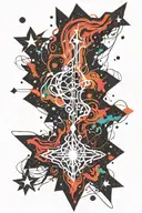 change, growth, star dust, survival tattoo design idea