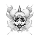 oldschool cholo/chola clown tattoo design tattoo design idea