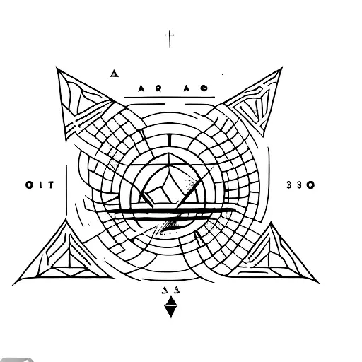 earth sign triangle, Air sign triangle, water sign triangle, vertically tattoo design idea