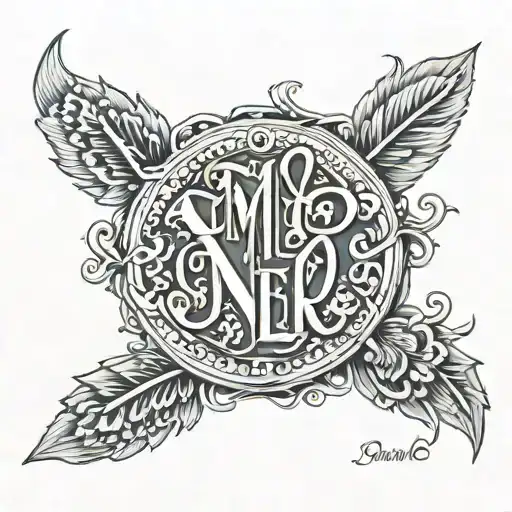 hand tattoo name engraved Emir Joseph tattoo design idea