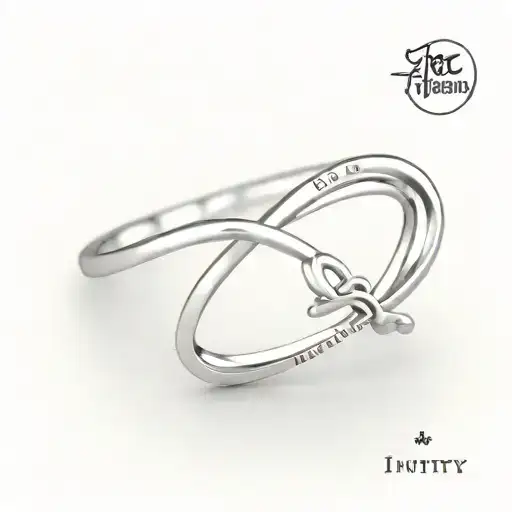 the Korean word for family inside an infinity ring tattoo design idea