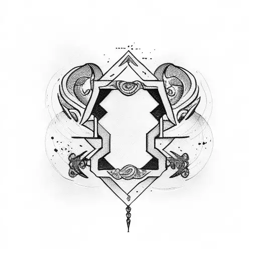 cruz com assas tattoo design idea