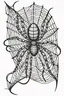 spider weaving a web tattoo design idea