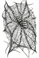 spider weaving a web tattoo design idea