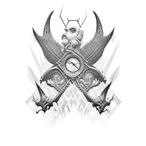 Subject: gothic style (realism, blackwork, abstraction, microrealism) Style: abstraction, blackwork, microrealism, graph tattoo design idea