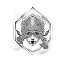 Subject: gothic style (realism, blackwork, abstraction, microrealism) Style: abstraction, blackwork, microrealism, graph tattoo design idea