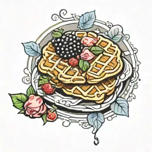 waffles tattoo design idea