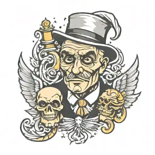 scareface godfather angels cards tattoo design idea