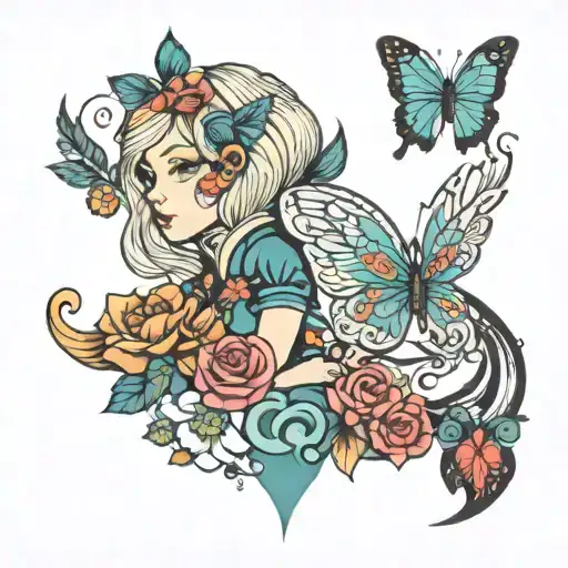 Alice tattoo design idea