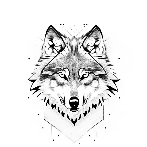 wolf with spartan  tattoo design idea