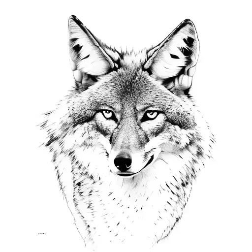 coyote  tattoo design idea