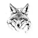 coyote  tattoo design idea