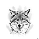 coyote  tattoo design idea