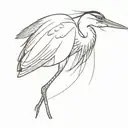 Blue heron tattoo design idea