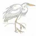 Blue heron tattoo design idea