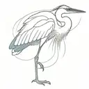 Blue heron tattoo design idea