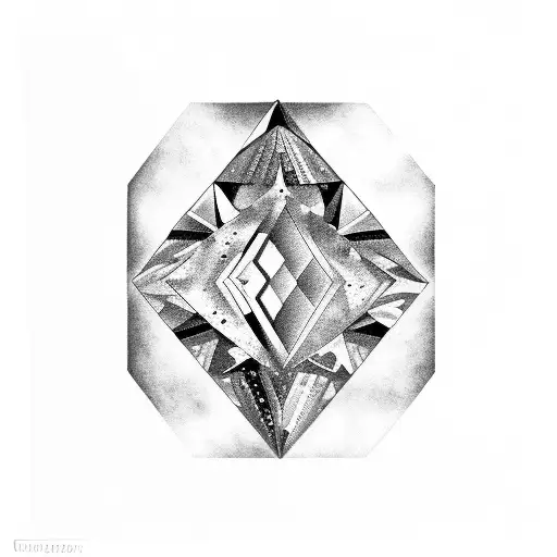 Birthstone pattern diamond, citrine, sapphire, and aquamarine tattoo design idea