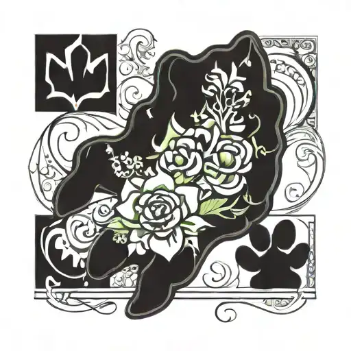 Write Gala, Mac, Sam and Aruba and add a dog paw. tattoo design idea