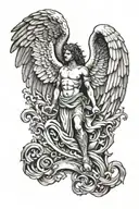 arch angel michael tattoo design idea