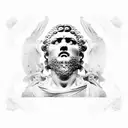 Roman statue tattoo design idea