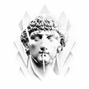 Roman statue tattoo design idea