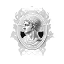 Roman statue tattoo design idea